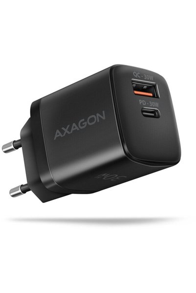 Axagon Incarcator retea ACU-PQ30, PD 3.0, QC 4+, 1x USB-C, 1x USB-A, 30 W, negru