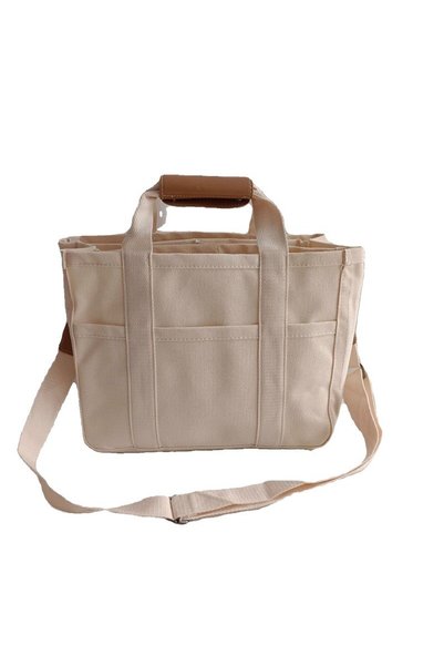 Generic Brand Women's Canvas Handbag, Large Bag with Pockets and Zippers, Dai...
