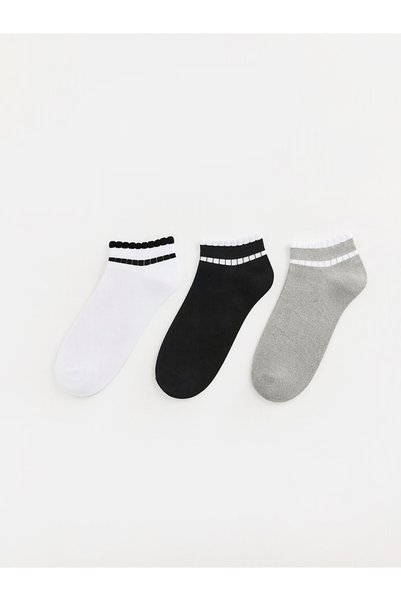 LC Waikiki Striped Women's Booties Socks 3-Piece Set for Style Enthusiasts fr...