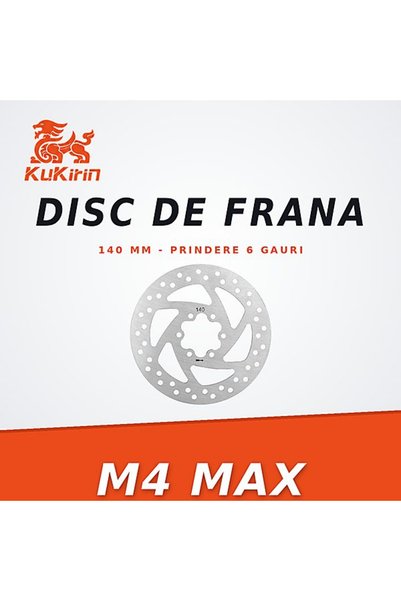 KuKirin Δίσκος Φρένου M4 Max – 140 χιλ., 6 Οπές, Ανοξείδωτος Χάλυβας