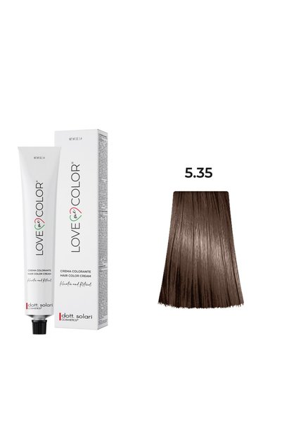 dott. solari COSMETICS Love Me Color Βαφή Μαλλιών 5.35 Ανοιχτό Χρυσό Καφέ - 1...