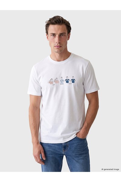 LC Waikiki تي شيرت رجالي مطبوع عليه Zero Roba Collar من UZG STORE لمحبي الأناقة
