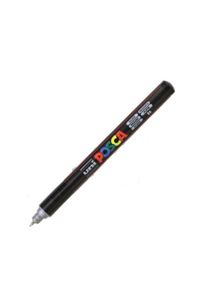 Uni Posca Μαρκαδόρος Posca 0.7mm Extra Fine PC-1MR - Ασημί