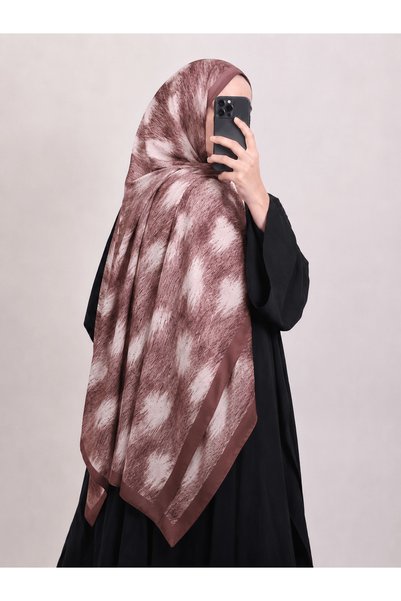 Hepsi Moda 3D Deer Pattern Bambi Shawl - Brown