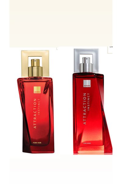 AVON attraction ınstinct erkek parfümü 75 ml ve attraction ınstinct kadın parfümü 50 ml