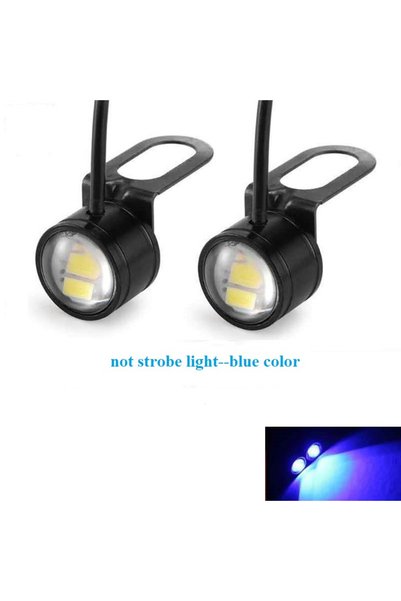 Choice not strobe blue 2pcs Car Eagle Eye LED Reverse Backup Driving Strobe L...