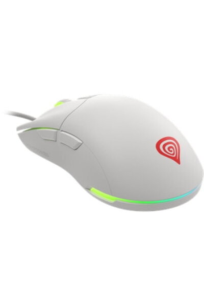 Genesis Mouse gaming, Genesis, Krypton 750, cablat, LED RGB, Alb