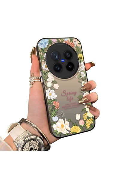 CHICASELUX حافظة هاتف متوافقة مع Vivo X200 Pro بتصميم إطار زهري من Botanic Ga...
