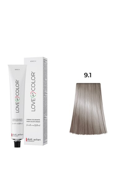 dott. solari COSMETICS Love Me Color Βαφή Μαλλιών 9.1 Πολύ Ανοιχτό Ξανθό Σαντ...