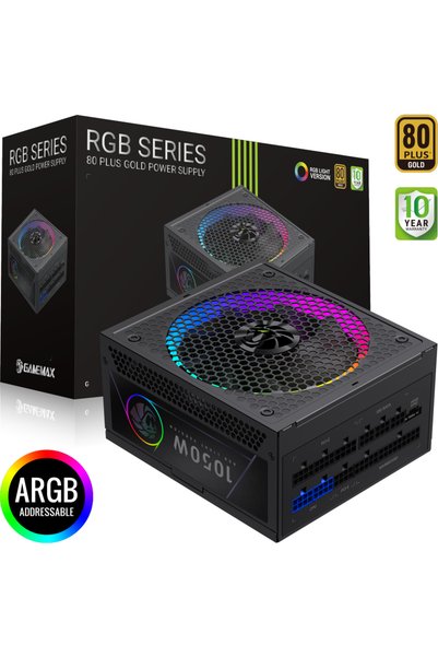 GAMEMAX Sursa Gamemax, 1050W, 80+ Gold, Full Modular