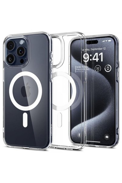 Spigen Θήκη MagSafe για Apple iPhone 15 Pro Max, Spigen, Ultra Hybrid, Λευκό ...