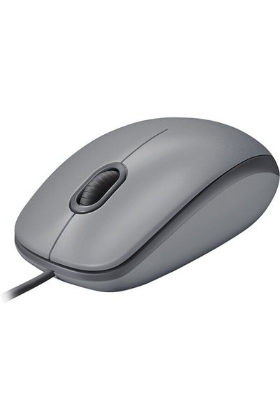 logitech Мишка cu fir M110, Тиха, 1000 dpi, Оптична, USB Type-A, Сива