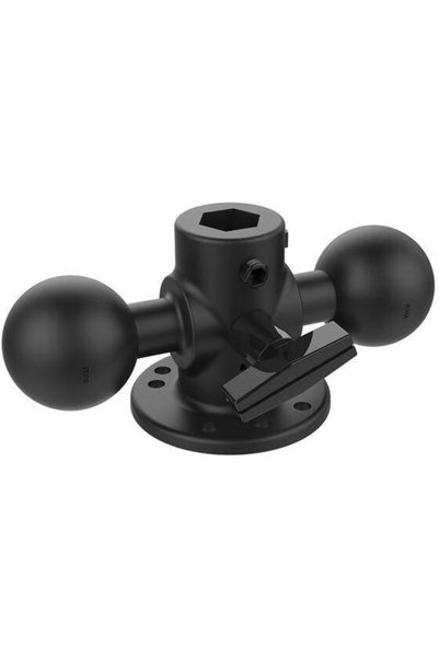 ram mounts RAM® Double ball adapter with round base and button