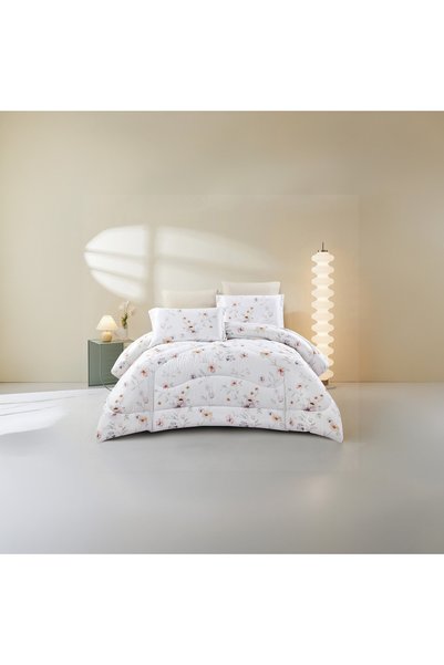 Lifestyle طقم لحاف مزدوج الاستخدام بطباعة زهور - 4 قطع - مقاس 170×240 سم
