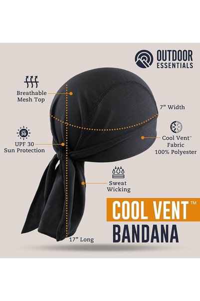 OutdoorEssentials بطانة خوذة تبريد للدراجات النارية للرجال - أغطية رأس للرجال - باندانات دو راج للرجال - با