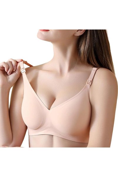 Dress Cici Women's Wireless Plunge Bra - Seamless Bralette With Adjustable Support for V Neck & Full