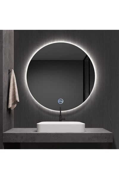 Generic Bathroom Wall-Mounted Vanity Mirrors with Lights Backlit, Round Makeu...