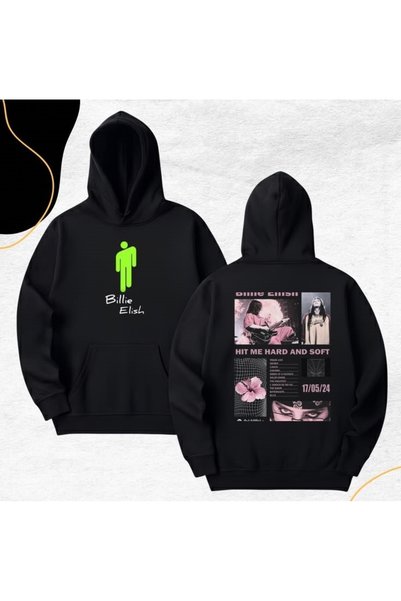 Vordevia Billie Eilish Printed Cotton 3 Thread Threaded Oversize Sweatshirt