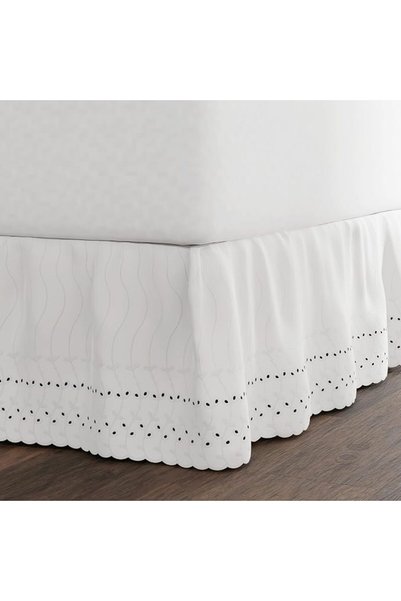 FRESH IDEAS Extra-Long Bed Runner Designed with Elegant Pleats and Embroidere...