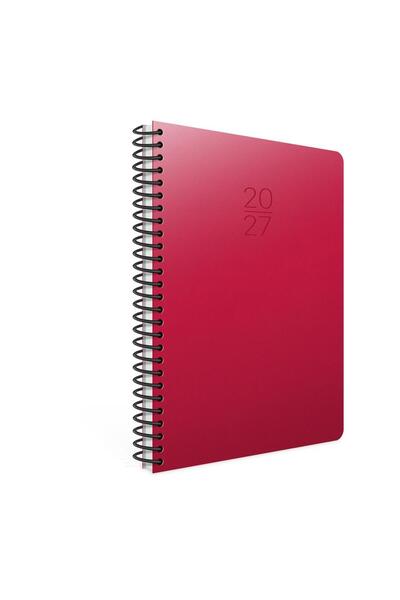 Gıpta 2027 Spiral Daily Agenda Hard Cover 17X24 cm 406-Sek Red