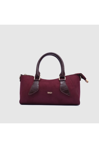 TOGO Kadın Bordo Sentetik Deri Klasik El Çantası [TG930308]