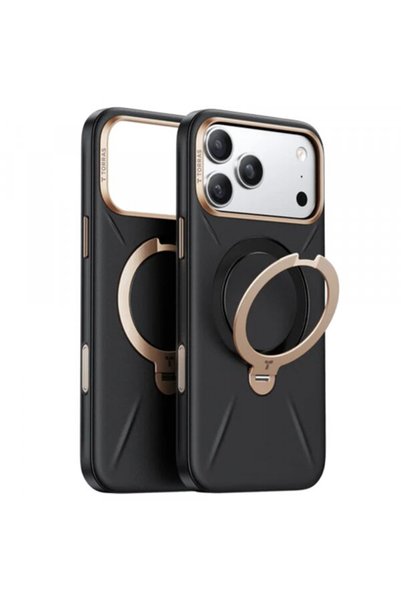 TORRAS Husa MagSafe pentru Apple iPhone 17 Pro, Torras, QPRO Leather, Neagra