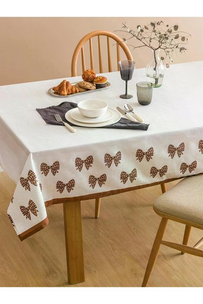 LC Waikiki Lcw Home Mixed Bow Patterned Tablecloth 150X220 cm