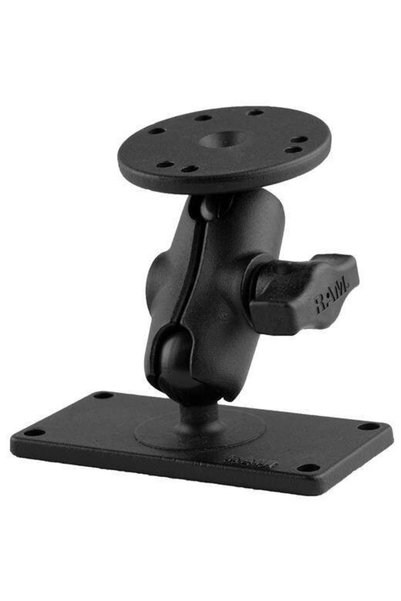 ram mounts RAM® Double Ball Mount with Round Plate and 2" x 4" Plate - Short