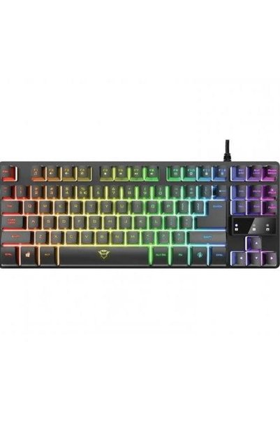 Trust GXT 833 Thado TKL Gaming Keyboard, RGB LED, USB, US Layout, Black