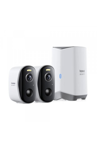 Baseus Camera de Supraveghere N1, Wi-Fi, 2K, IP67, Exterior, Set 2 bucati S0T...