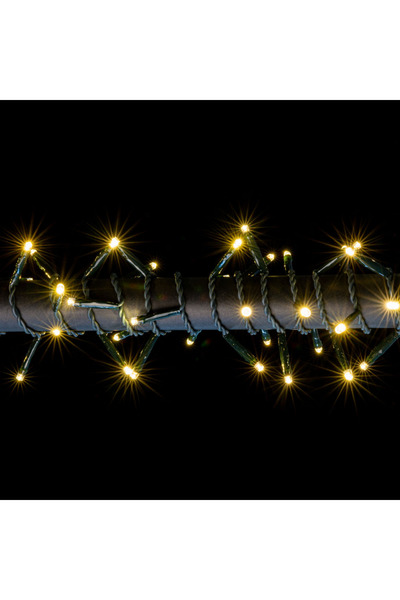 Bibilel Instalatie luminoasa Bibilel, 5 m, 100 LED, Alb cald, IP20, Fir verde