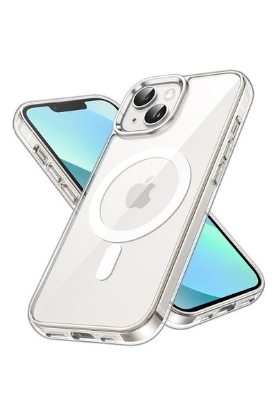OEM Защитен калъф за телефон, TPU, За iPhone 14, Съвместим с MagSafe, Прозрачен