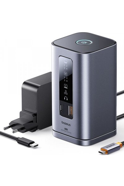 Baseus Spacemate RD1 Series 11-σε-1, σύνδεση PC USB-C, 2xHDMI 4K@60Hz, 2xDP 4...