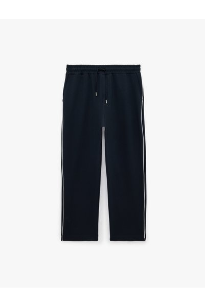Koton Cotton Piping, Pockets, and Lace-Up Waist Sweatpants