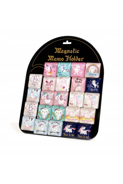 Midex MAGNETI PENTRU TABLA DE STICLĂ, SET UNICORN, 24 BUCĂȚI