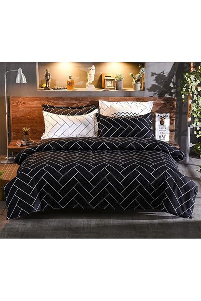 GOLDEN HOME طقم أغطية سرير مقاس كينج/مقاس فردي، غطاء لحاف، غطاء وسادة، 6 قطع،...