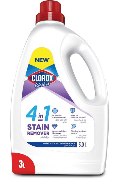 Clorox Liquid Stain Remover for Color Enhancement for White Clothes, 3 Liters...