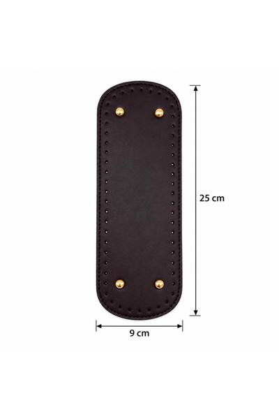 angel çanta aksesuar 25X9 cm Oval Bag Base Dark Brown Golden Metallic