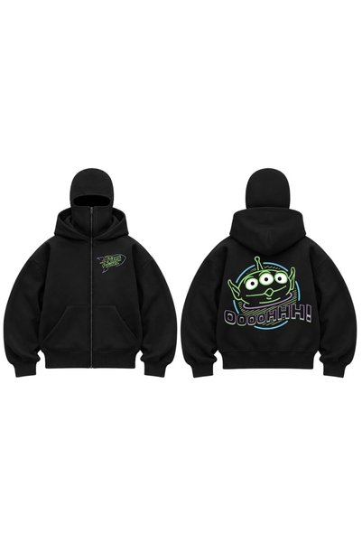 Toum Snow Masked Balaclava Cartoon Printed Ninja Kids Hoodie Sweatshirt