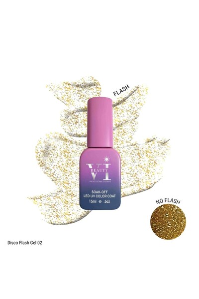 Beauty VI Cosmetics Ημιμόνιμο Βερνίκι Νυχιών Beauty VI DISCO FLASH GEL 02 15ml