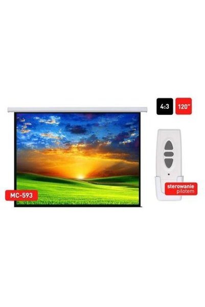 Maclean Mc-593 Икономичен електрически прожекционен екран - 120'' 4:3