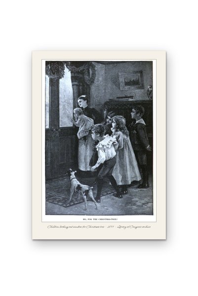 OEM Poster Carton 250g A4 Copii Privind pe Geam de Craciun 1899