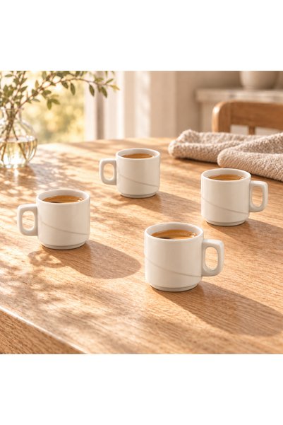Kütahya Horeca Line Porcelain Coffee Cups 84 ml Set of 4