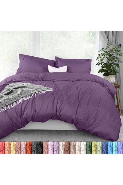 Utopia Bedding طقم غطاء لحاف مقاس كوين - غطاء لحاف واحد مع 2 غطاء وسادة - 3 ق...