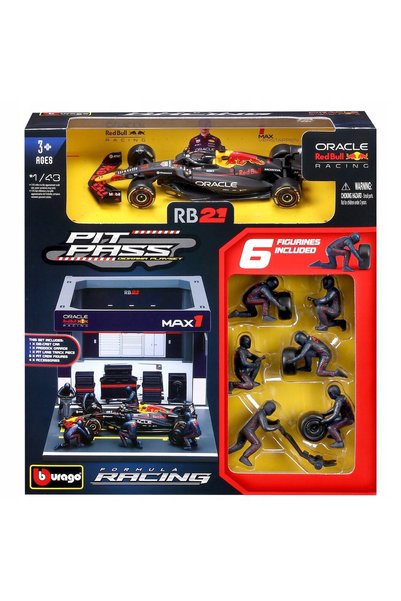 BBURAGO BOKS GARAŻOWY PIT LANE BOLID F1 Red Bull RB21 Verstappen 18-38459