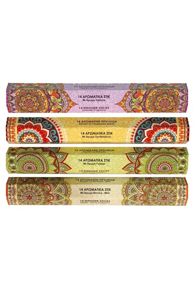 OEM Set de 56 de bețișoare parfumate pentru difuzor - Lavandă, Santal, Iasomi...