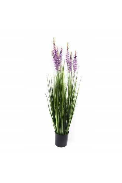 Midex Iarbă artificială, cap de floare bogat, flori mov, 85 cm