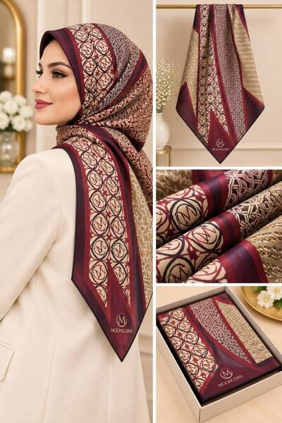 bordo soft eşarp