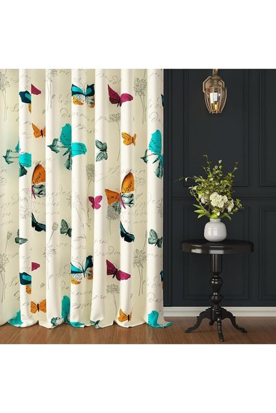 Fashion Story Home ستائر نوافذ Story@Home بطول 5 أقدام، مصنوعة من القطن 100%،...