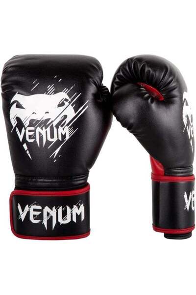 Generic Brand VENUM Contender Kids Boxing Gloves-Black/Red/White-4OZ